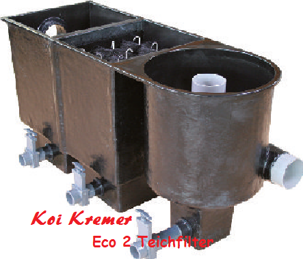 Teichfilter Eco 2 mit Vortex Koi Vortex Reihenfilter Center Vortox Filter